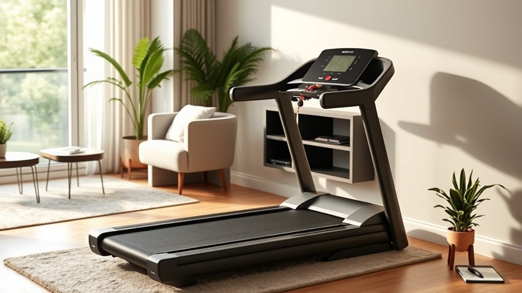 compact quiet foldable treadmill