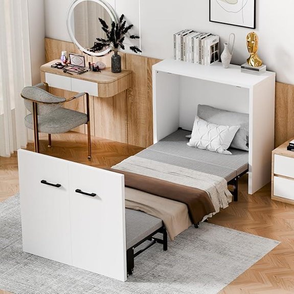 DoCred Murphy Bed 2-in-1 Cabinet and Folding Daybed