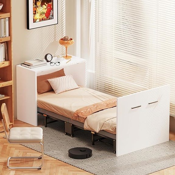 2-in-1 Murphy Bed Cabinet with Mattress