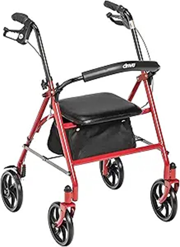 Drive Medical 10257RD-1 4-Wheel Rollator Walker
