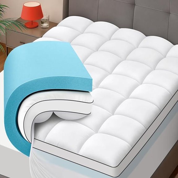 Dual Layer 4-Inch Memory Foam Mattress Topper-Inch Memory Foam Mattress Topper