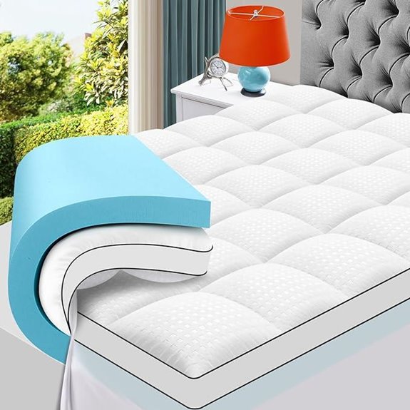 MASVIS Queen Memory Foam Mattress Topper (Dual Layer)