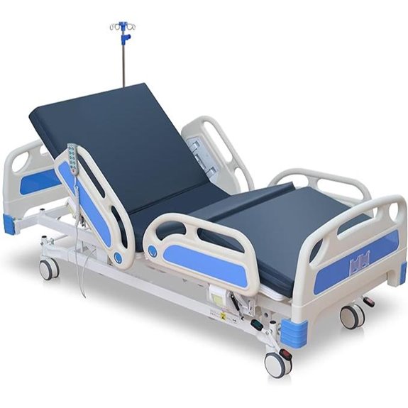 Careboda Electric Hospital Bed with Mattress and IV Pole