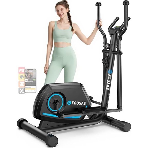Elliptical Exercise Machine with Resistance & App Support