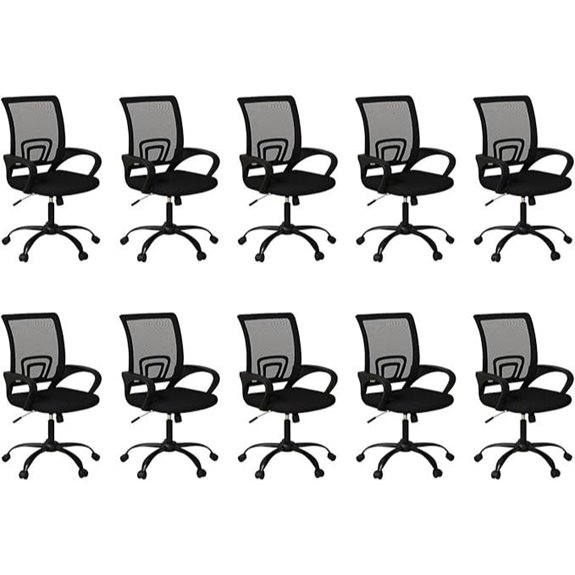 Bonzy Home 10-Pack Ergonomic Mesh Conference Chairs