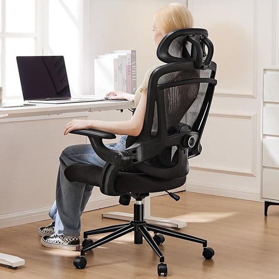 Sweetcrispy Ergonomic Mesh Office Chair with Lumbar Support