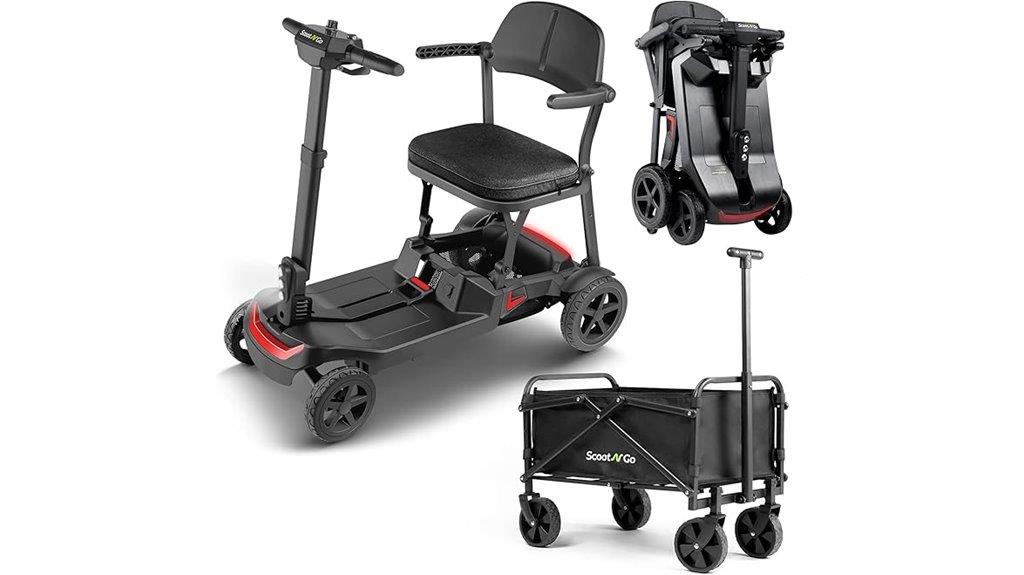 foldable 4 wheel electric scooter