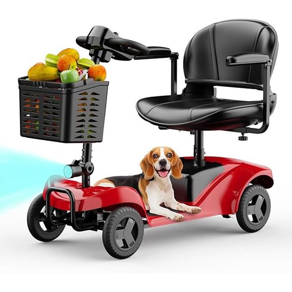 Four-Wheel Foldable Electric Mobility Scooter for Adults