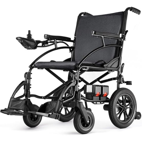 Electric Wheelchair for Adults Foldable 19-Inch Seat