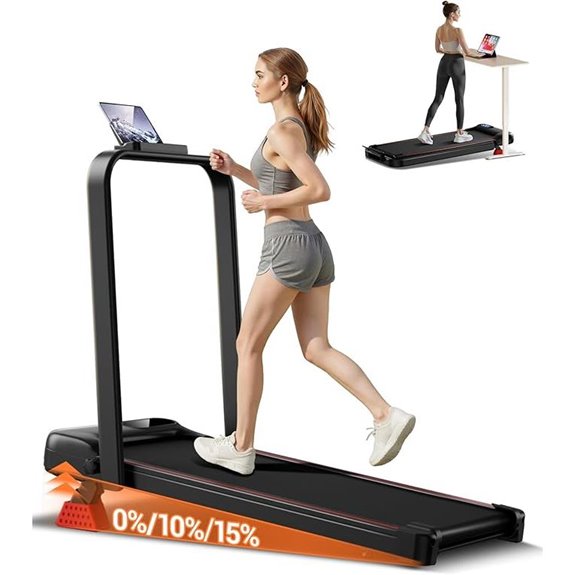 4-in-1 Foldable Under Desk Treadmill with Incline