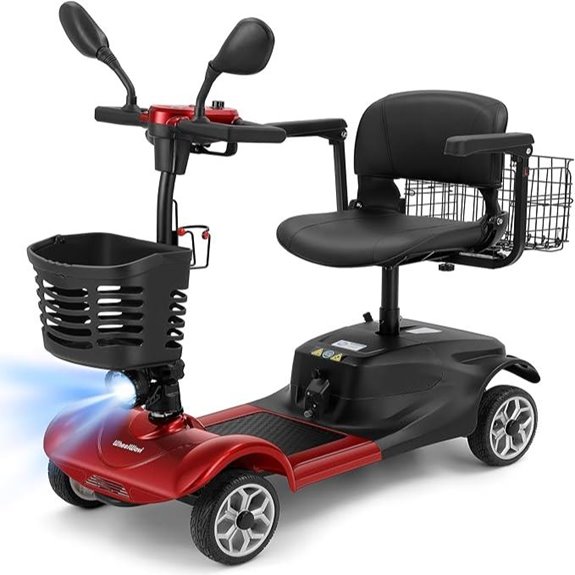 4-Wheel Foldable Electric Mobility Scooter for Seniors