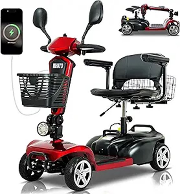 MIHAYO 4-Wheel Foldable Electric Scooter for Seniors