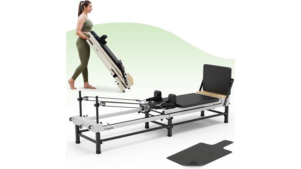 foldable pilates reformer machine