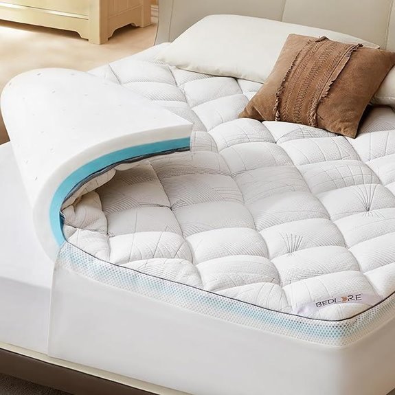 Bedlore King Mattress Topper with Gel Memory Foam
