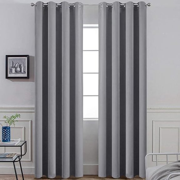 Yakamok Gray Blackout Curtains 52x84 2 Panels