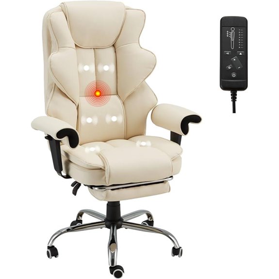 Ergonomic Heated Massage Office Chair with Recline