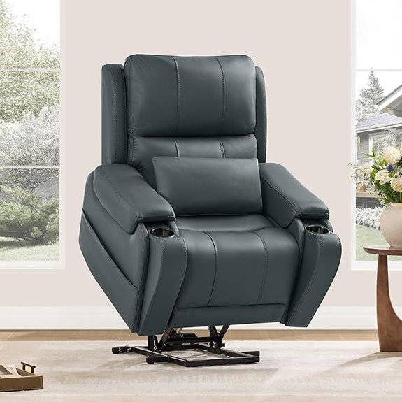 CHITA Recliner Chair with Heat Massage & Cup Holder