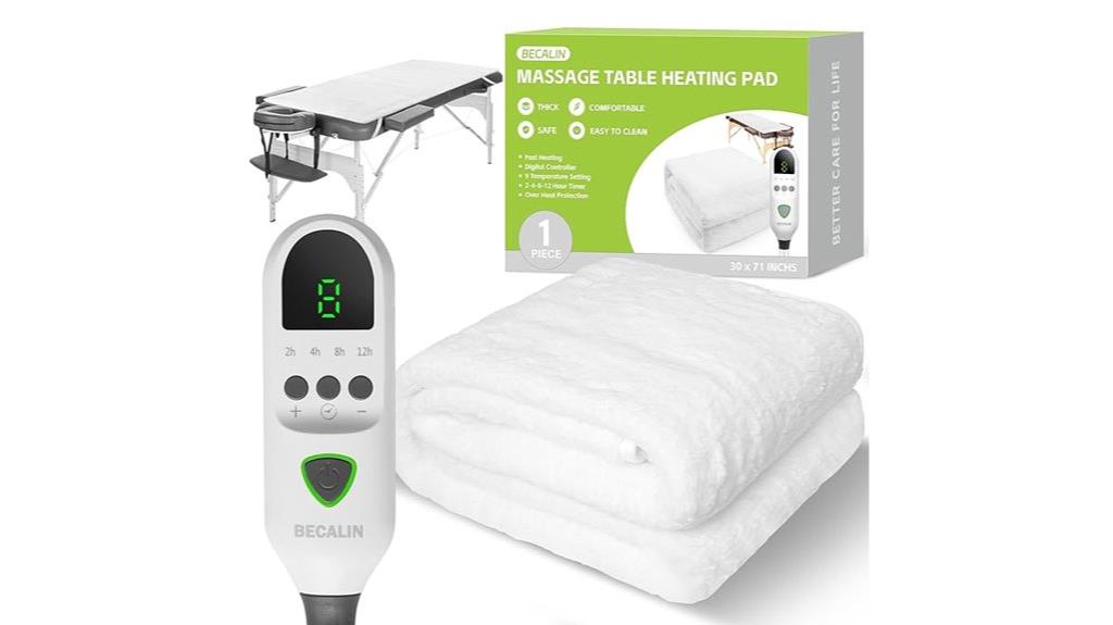 heated massage table mat