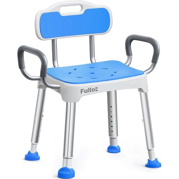 Heavy Duty Widened Shower Chair with Padded Arms