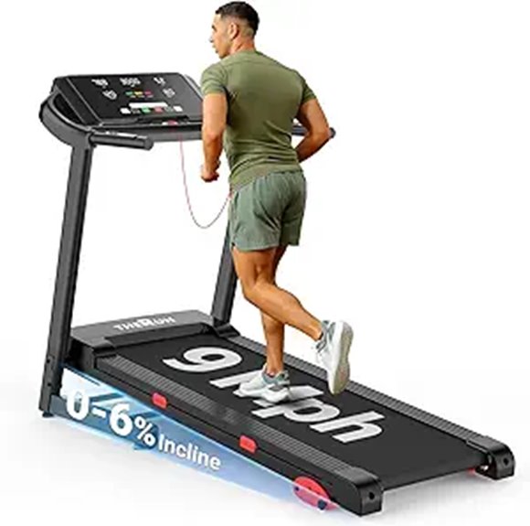 THERUN Home Treadmill with Incline and Heart Rate