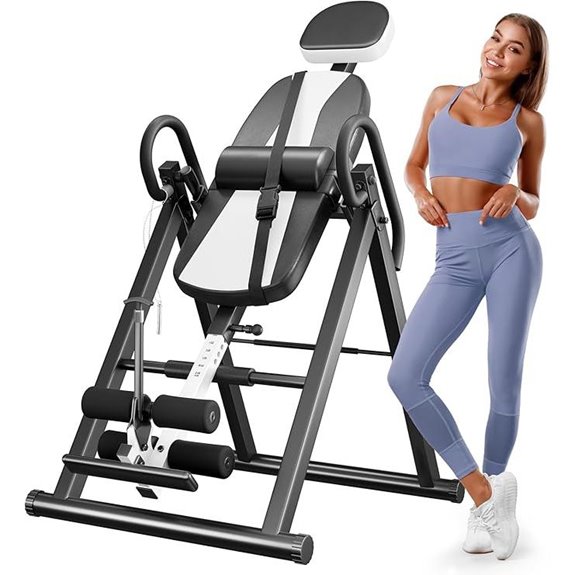 YOLEO Inversion Table with Headrest & Safety Belt