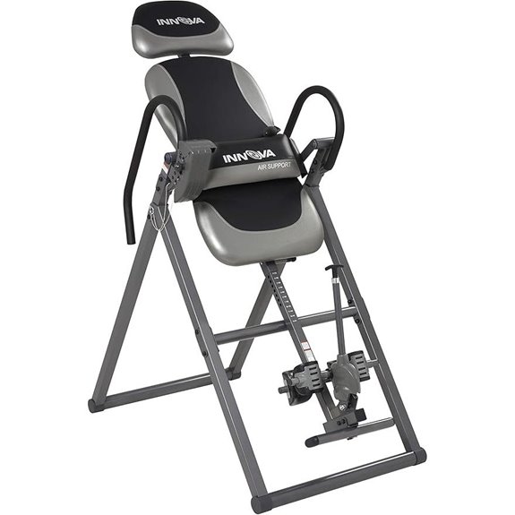inversion table with lumbar