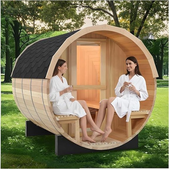 ZONEMEL 6-8 Person Outdoor Barrel Sauna Kit