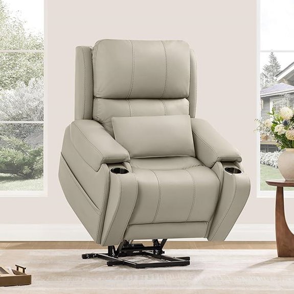 CHITA Recliner Chair with Heat Massage Leather
