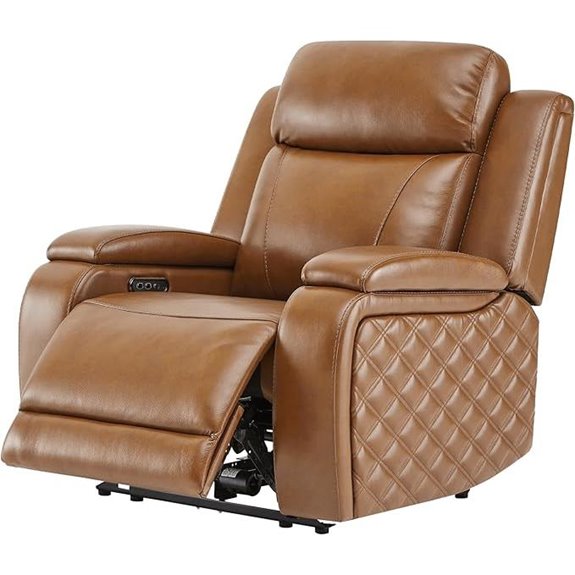 Watson & Whitely Leather Power Recliner with Storage