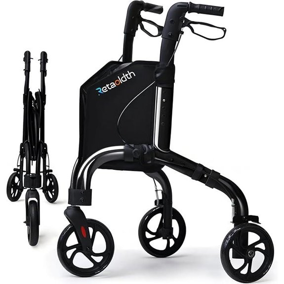 Premium 3-Wheel Rollator Walker for Seniors