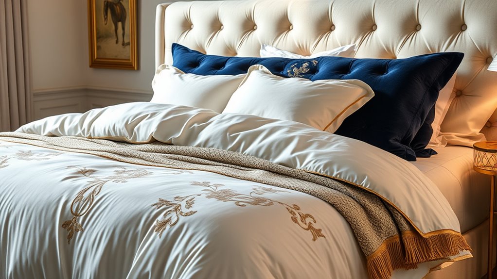 luxury king bed bedding