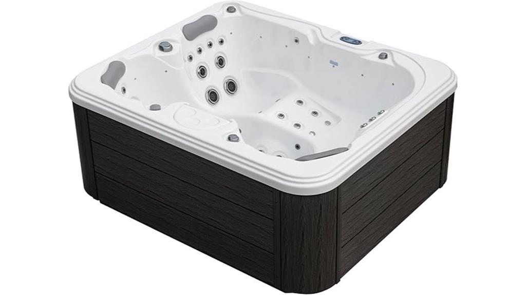 luxury outdoor hot tub