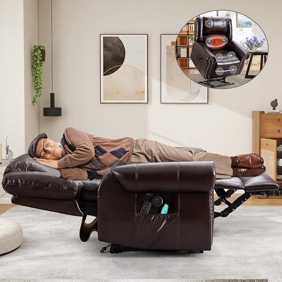Dual Motor Recliner with Massage & Heat for Seniors