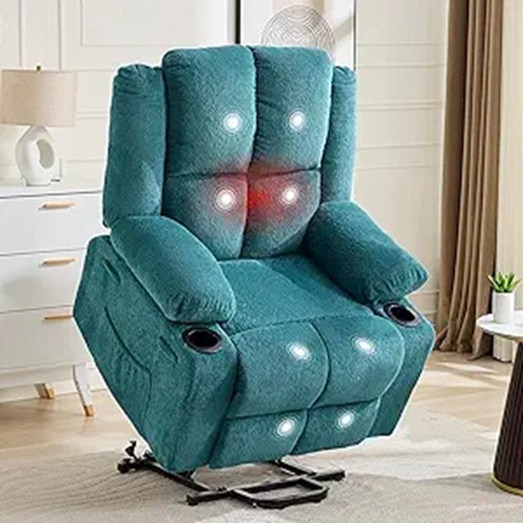 GarveeHome Power Lift Recliner Chair with Massage and Heat