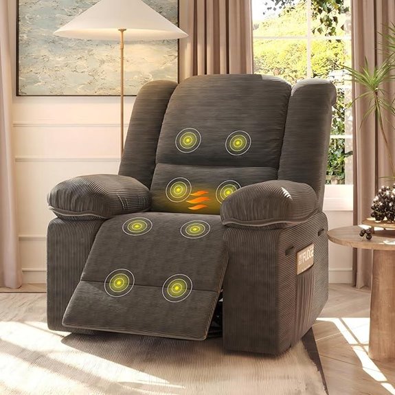 FLEXISPOT Swivel Recliner with Massage & Heat