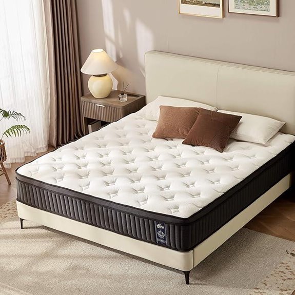 HELFIM King Mattress 12-Inch Memory Foam Zoned Springs