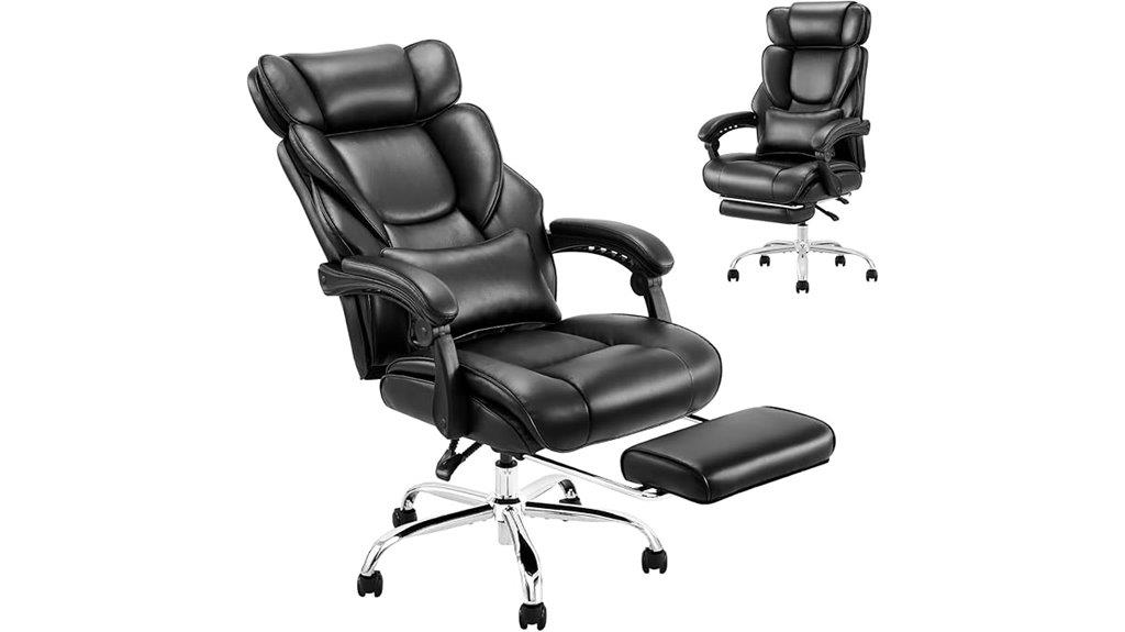 office chair with footrest