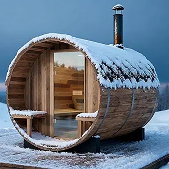 Custom Outdoor Sauna with Stove Options