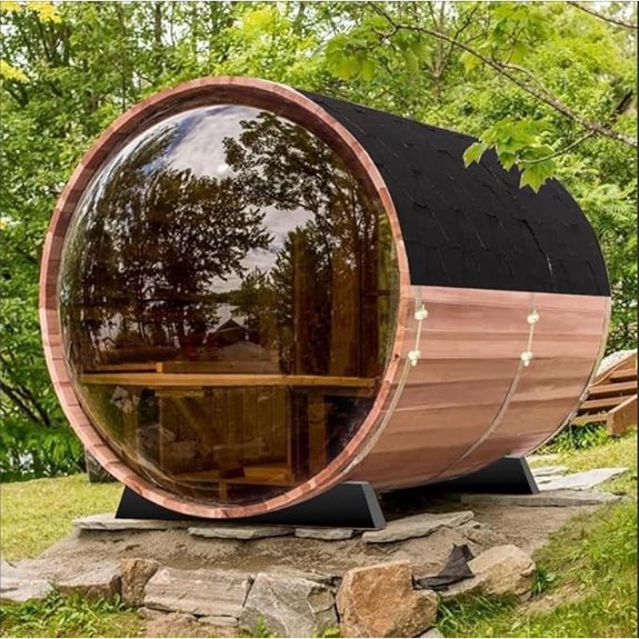 Outdoor Wooden Sauna for 4-6 Persons with Heater