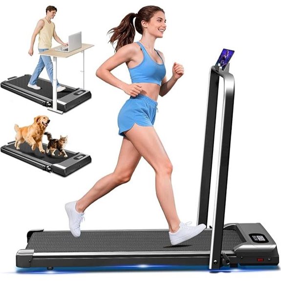 Walking Pad Treadmill with Handle 3-in-1 Portable Home