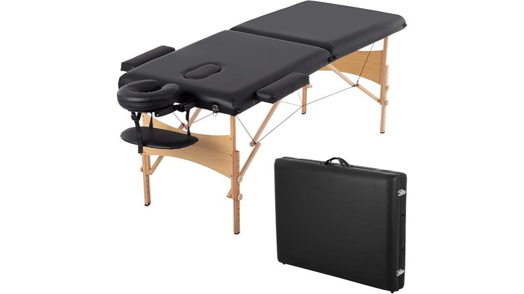 portable adjustable massage table