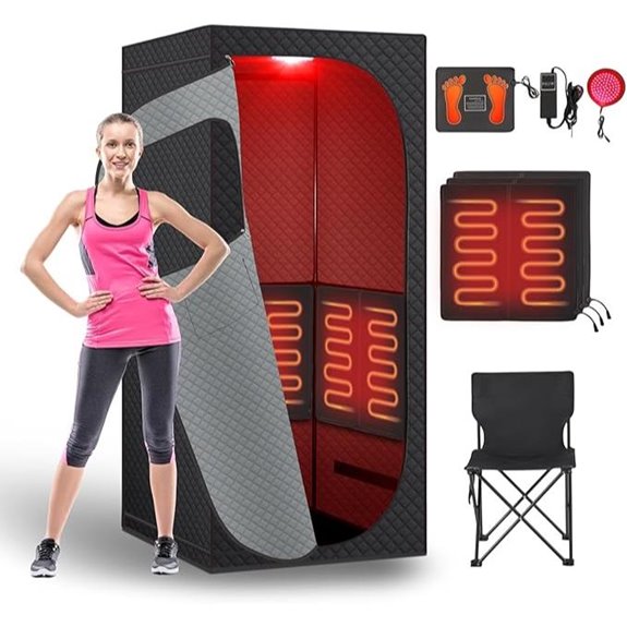 Portable Far Infrared Sauna with Red Light Therapy