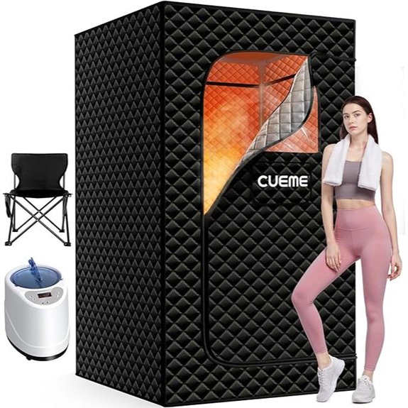 Portable Full-Body Steam Sauna with Folding Chair