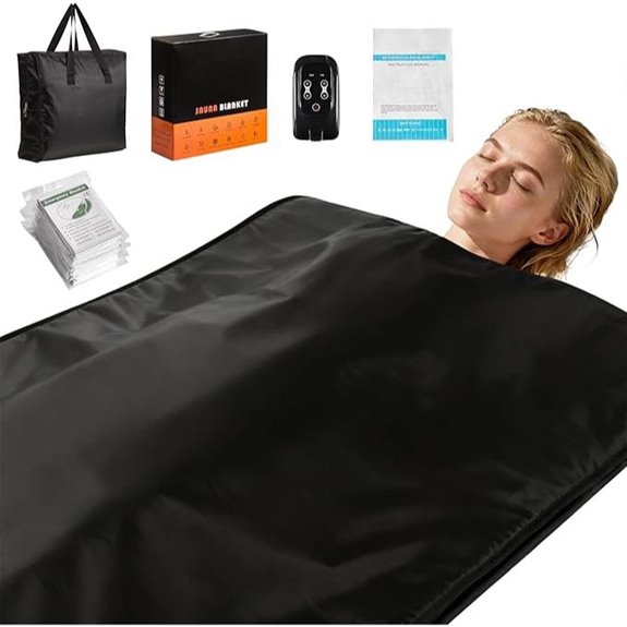 Portable Sauna Blanket with Remote and Carrying Bag