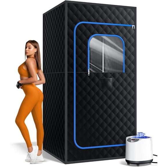 Portable Indoor Sauna Tent with Steamer and Remote