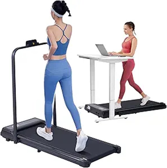 Portable Treadmill with Handles for Home and Office