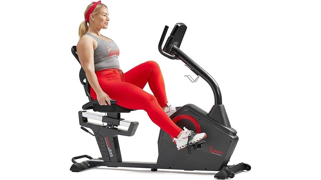 programmable recumbent exercise bike