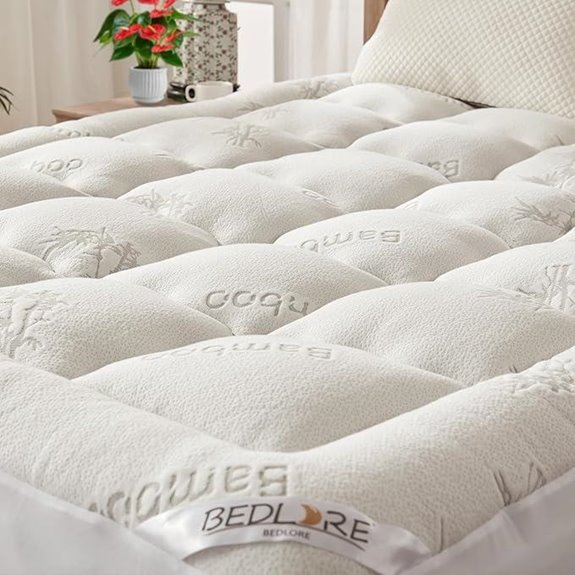 BEDLORE Queen Mattress Topper with Stretch Pockets