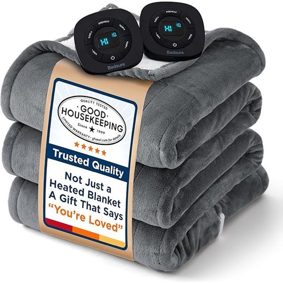 Bedsure Queen Electric Heated Blanket with Dual Controls