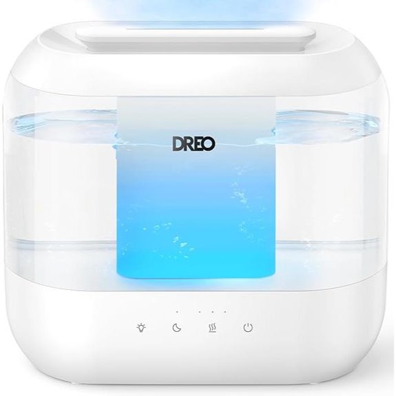 Dreo 4L Quiet Cool Mist Humidifier for Bedroom